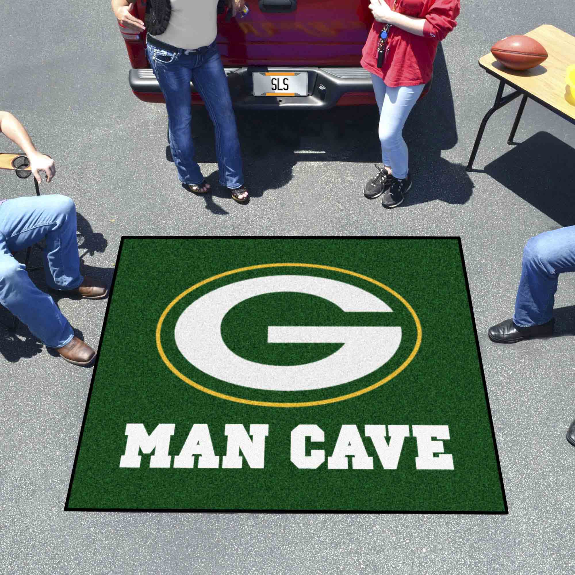 Green Bay Packers Man Cave Tailgater Rug - 5ft. x 6ft. - Green Bay Packers