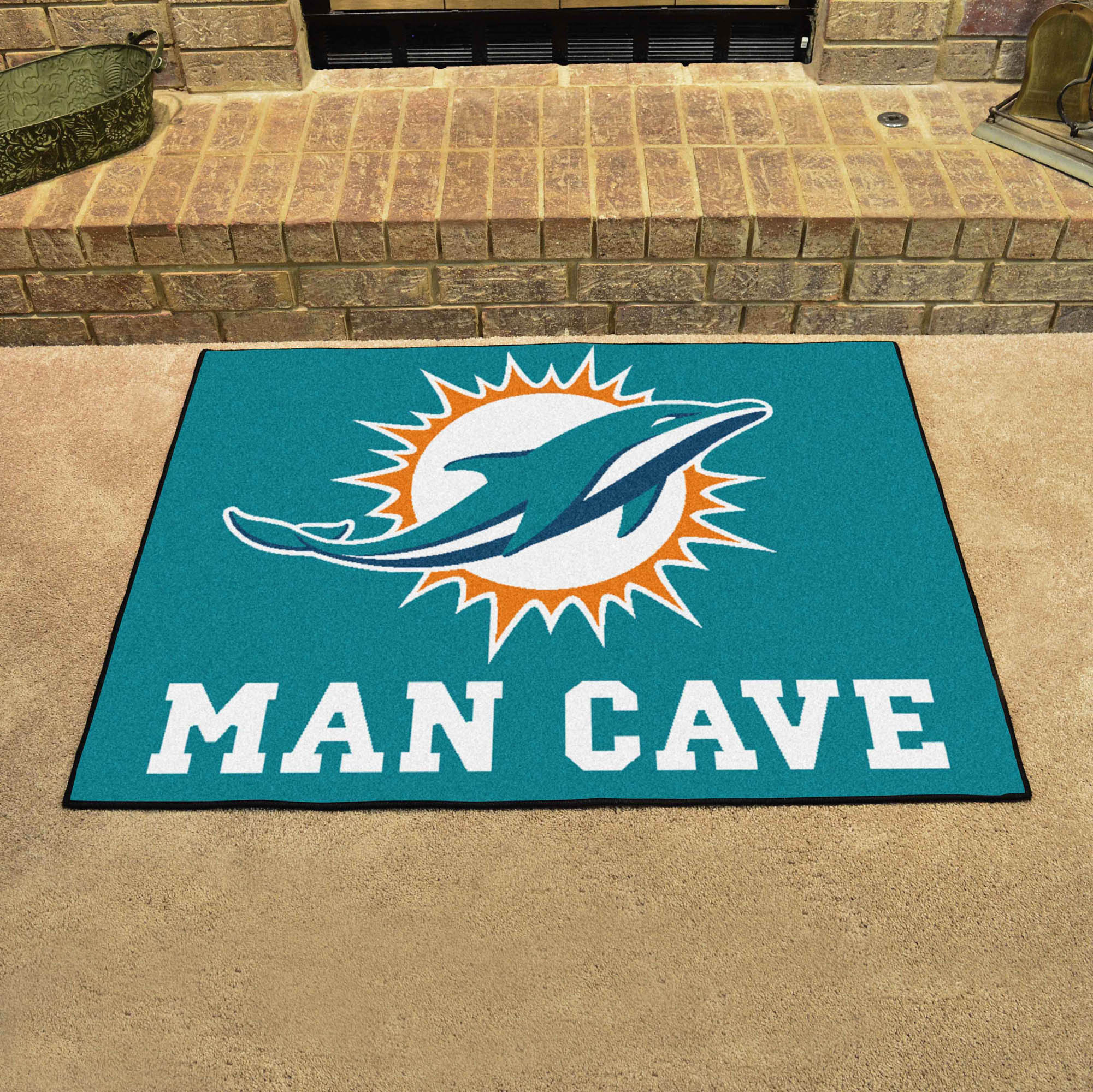 Miami Dolphins Man Cave All-Star Rug - 34 in. x 42.5 in.