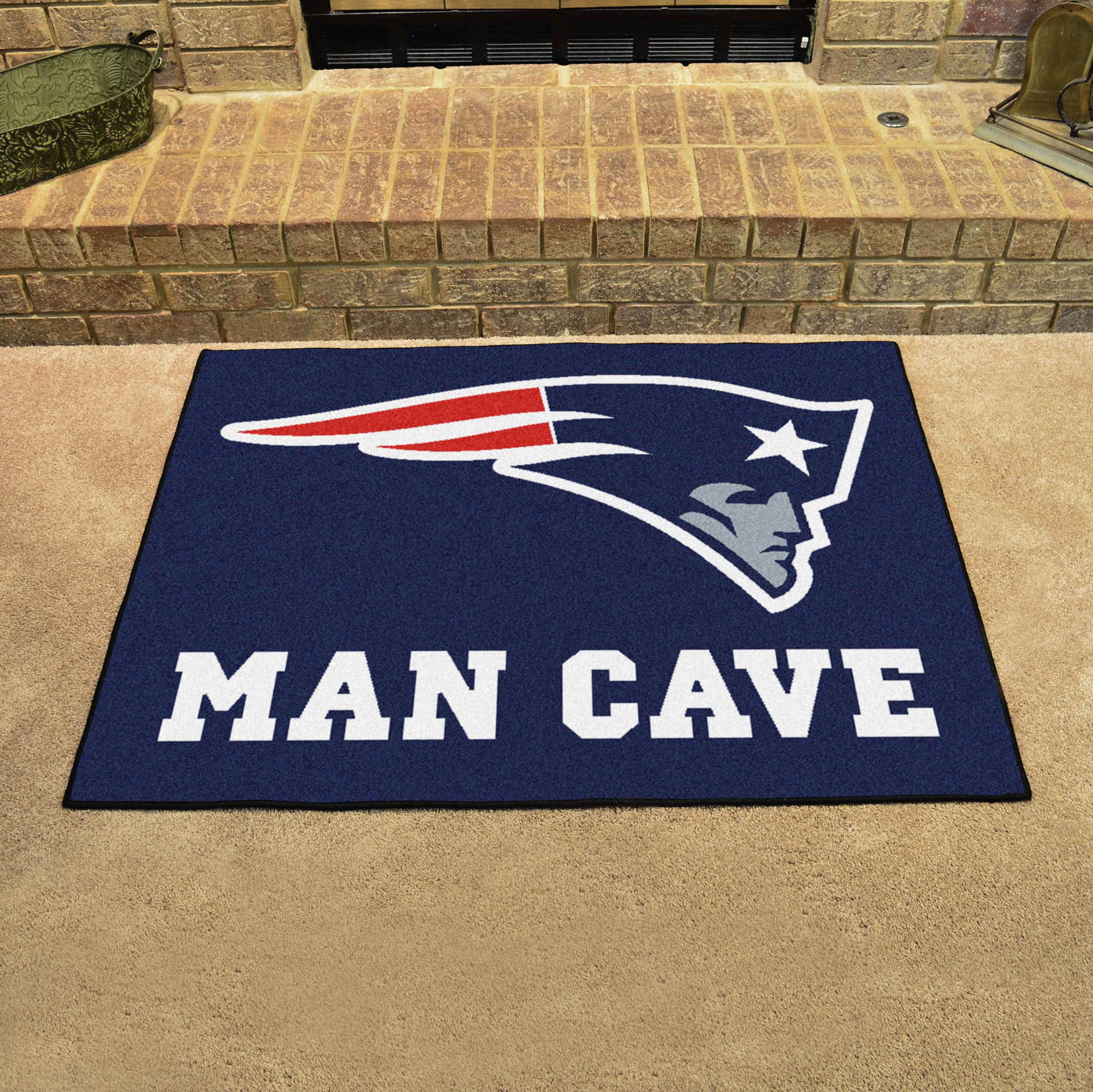 New England Patriots Man Cave All-Star Rug - 34 in. x 42.5 in. - New England Patriots