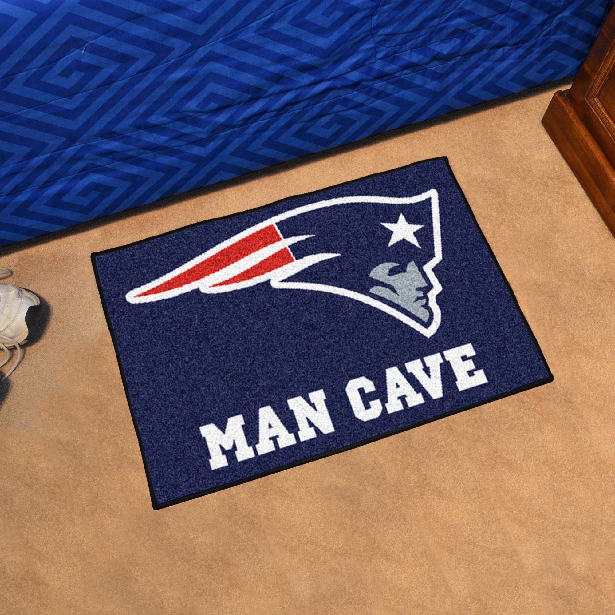 New England Patriots Man Cave Starter Mat Accent Rug - 19in. x 30in. - New England Patriots