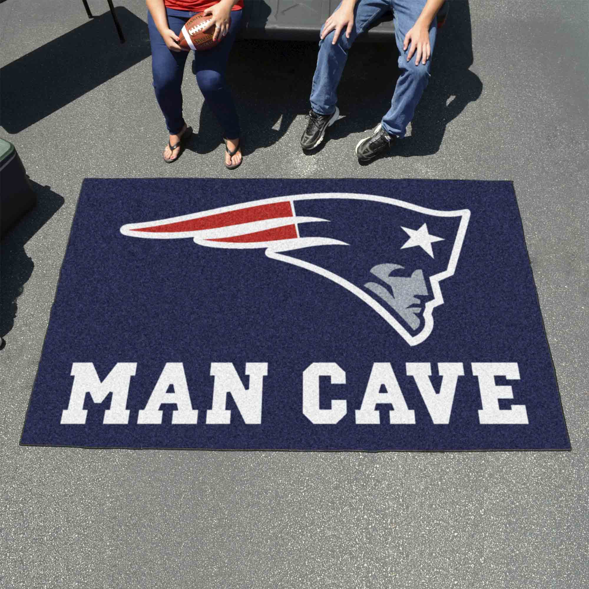 New England Patriots Man Cave Ulti-Mat Rug - 5ft. x 8ft. - New England Patriots