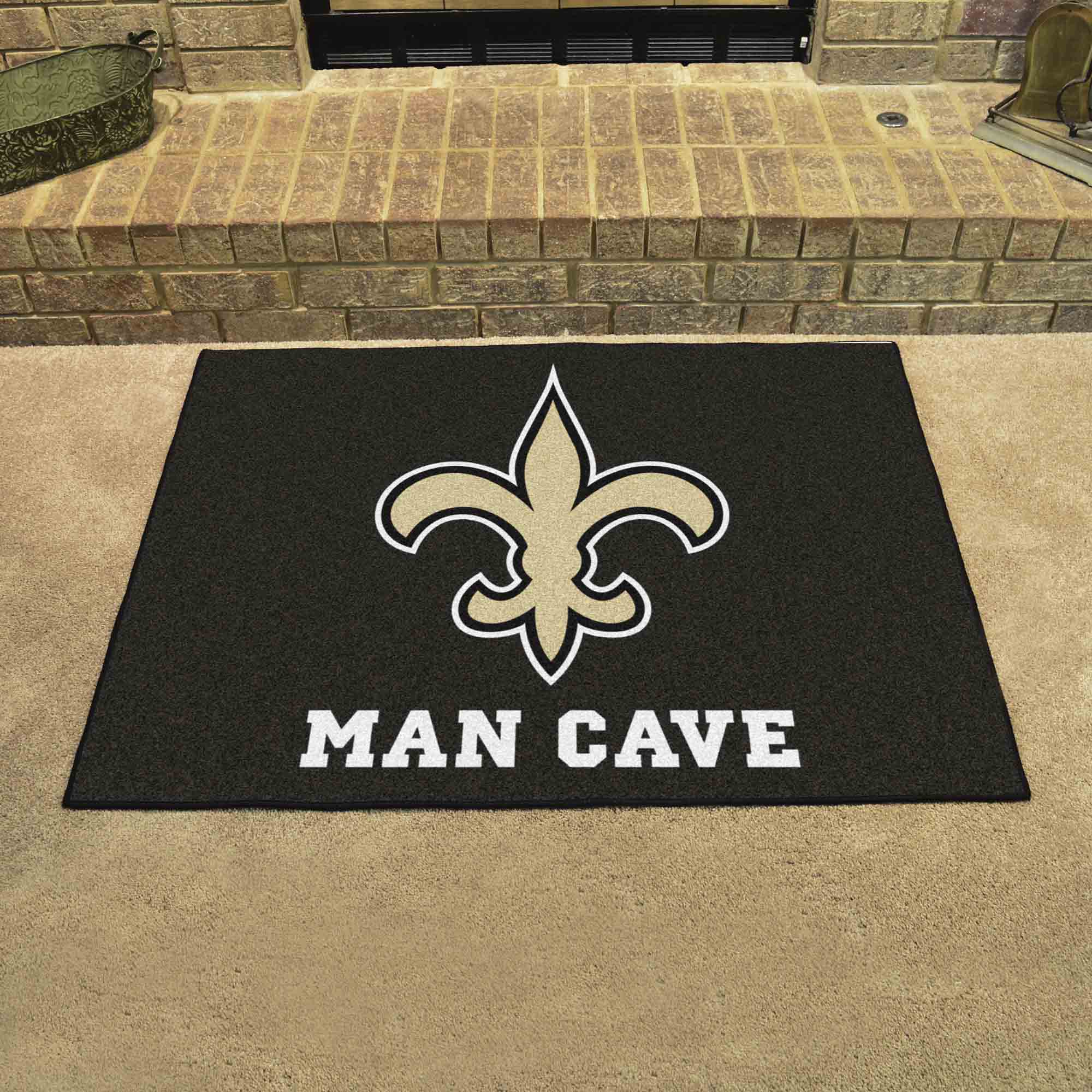 New Orleans Saints Man Cave All-Star Rug - 34 in. x 42.5 in. - New Orleans Saints