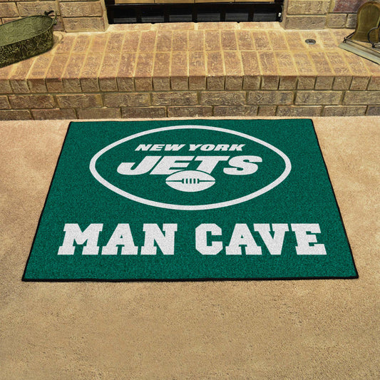 New York Jets Man Cave All-Star Rug - 34 in. x 42.5 in. - New York Jets