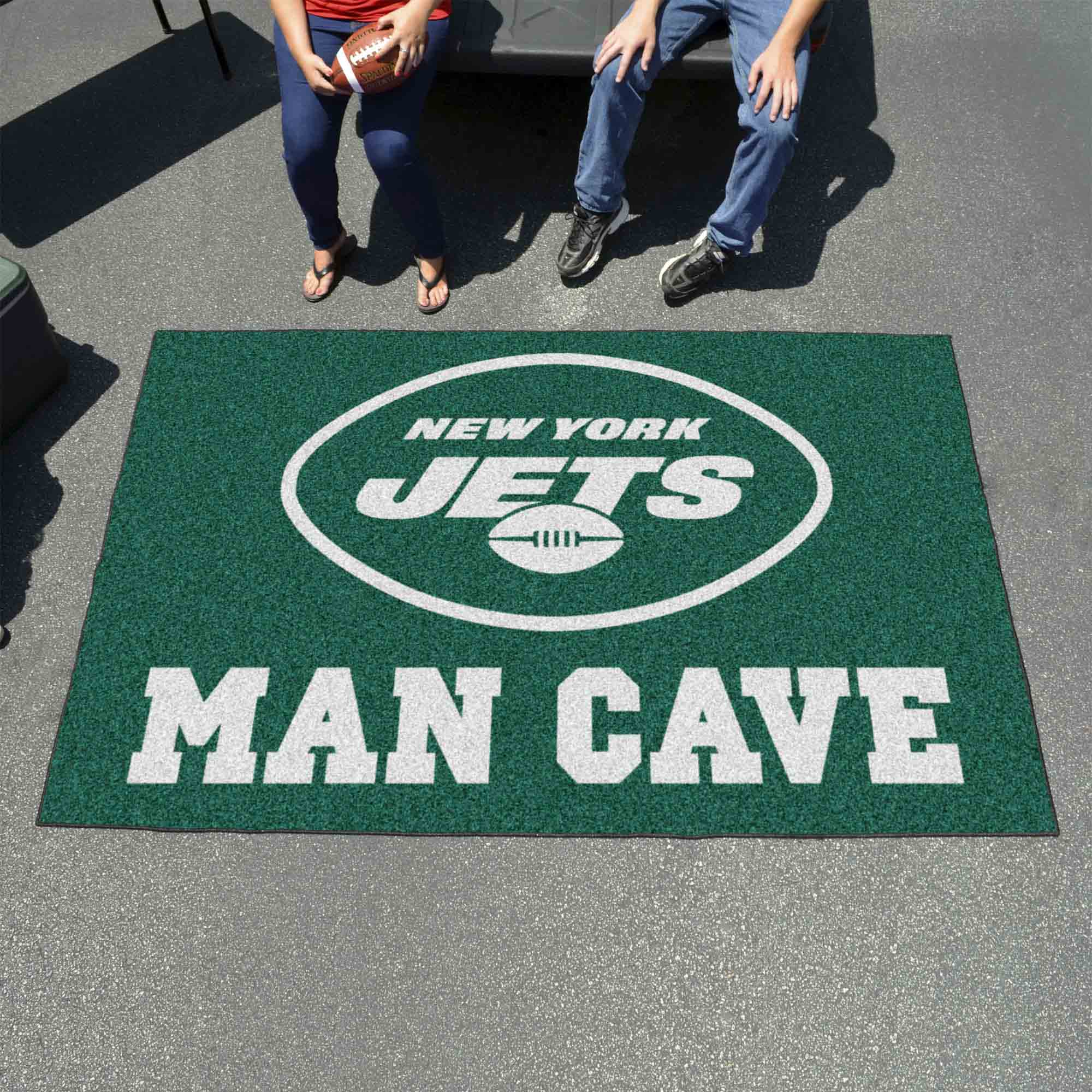 New York Jets Man Cave Ulti-Mat Rug - 5ft. x 8ft. - New York Jets