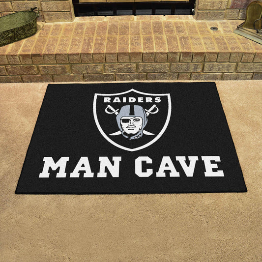 Las Vegas Raiders Man Cave All-Star Rug - 34 in. x 42.5 in.