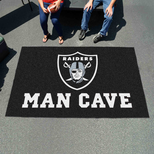 Las Vegas Raiders Man Cave Ulti-Mat Rug - 5ft. x 8ft.