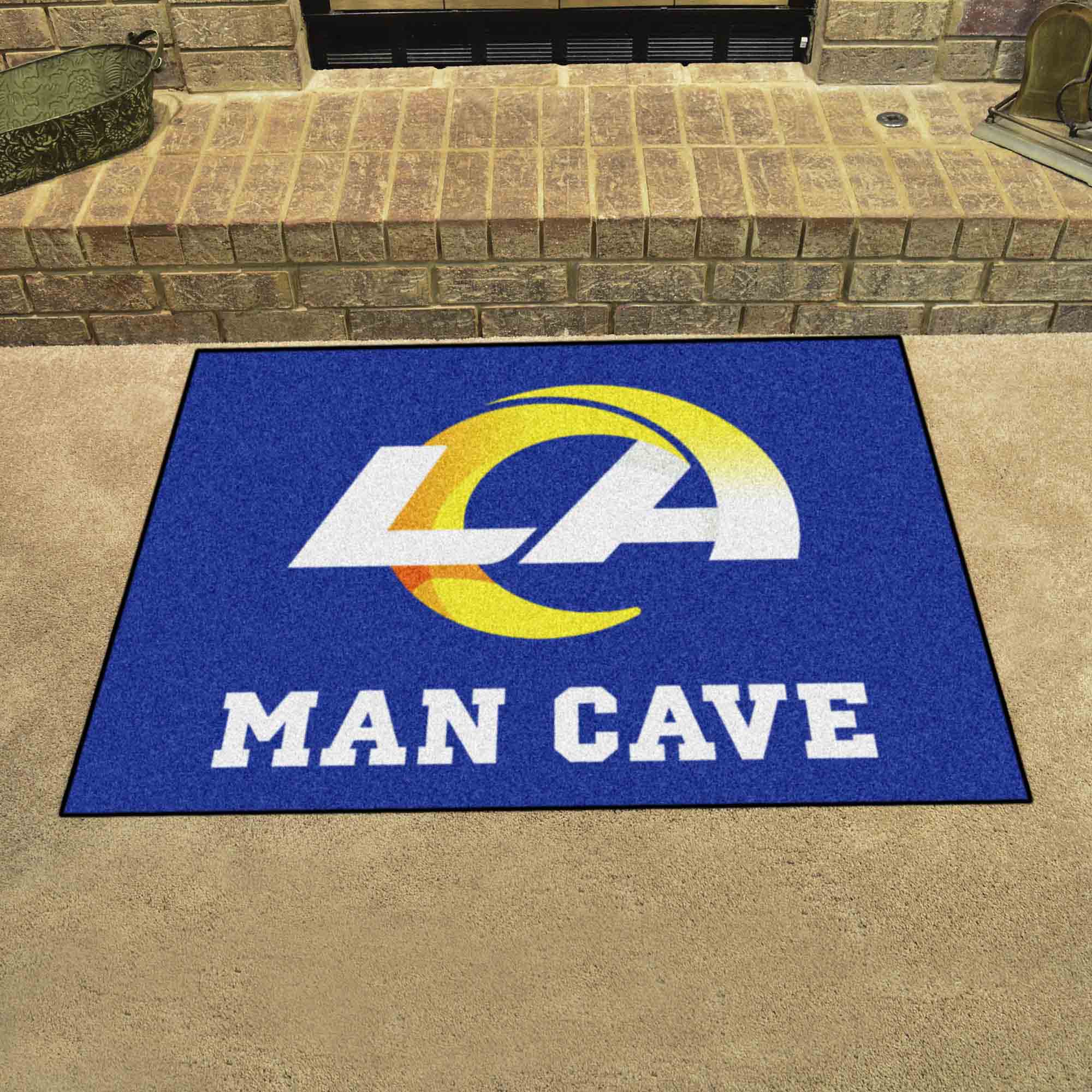 Los Angeles Rams Man Cave All-Star Rug - 34 in. x 42.5 in.