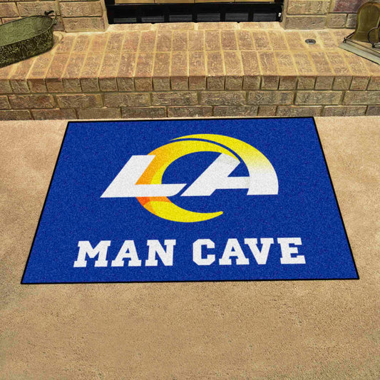 Los Angeles Rams Man Cave All-Star Rug - 34 in. x 42.5 in.