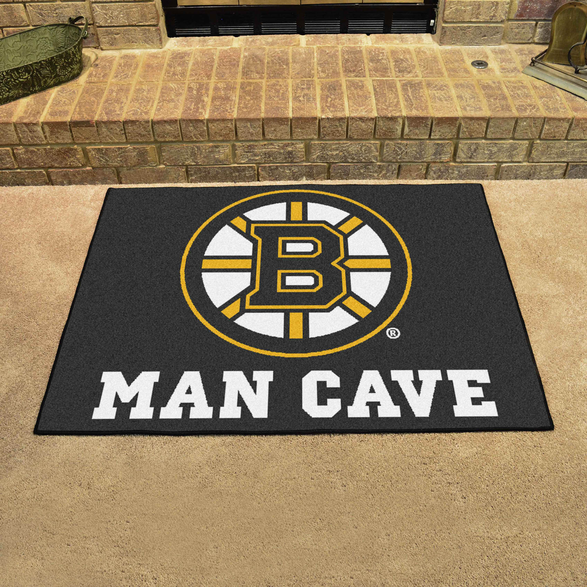 Boston Bruins Man Cave All-Star Rug - 34 in. x 42.5 in. - Boston Bruins