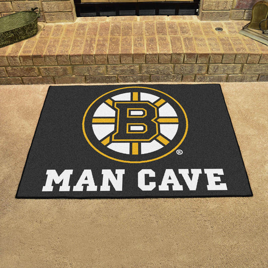 Boston Bruins Man Cave All-Star Rug - 34 in. x 42.5 in. - Boston Bruins