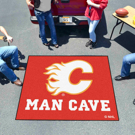 Calgary Flames Man Cave Tailgater Rug - 5ft. x 6ft. - Calgary Flames