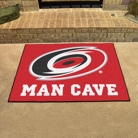 Carolina Hurricanes Man Cave All-Star Rug - 34 in. x 42.5 in. - Carolina Hurricanes