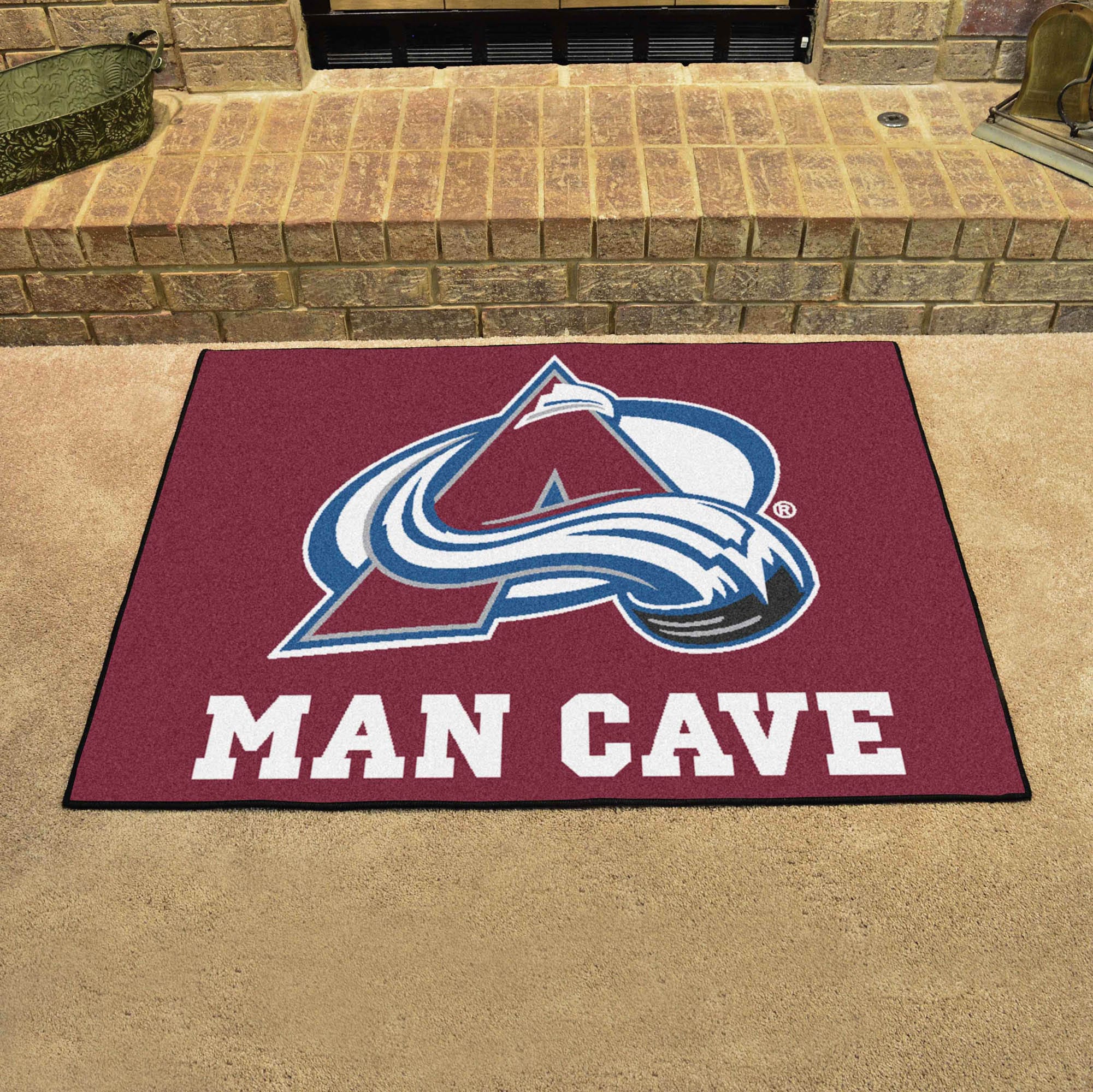 Colorado Avalanche Man Cave All-Star Rug - 34 in. x 42.5 in. - Colorado Avalanche