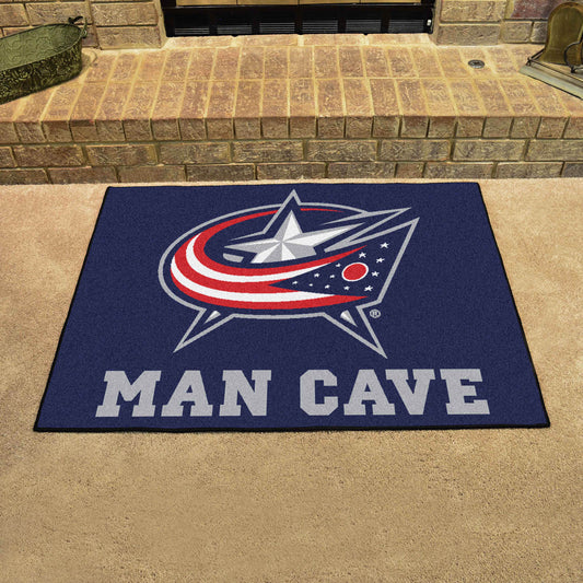 Columbus Blue Jackets Man Cave All-Star Rug - 34 in. x 42.5 in. - Columbus Blue Jackets