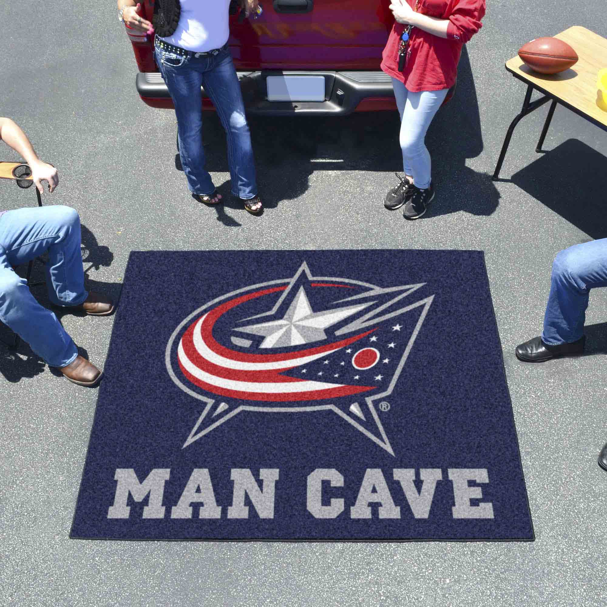 Columbus Blue Jackets Man Cave Tailgater Rug - 5ft. x 6ft.