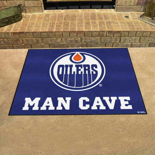 Edmonton Oilers Oilers Man Cave All-Star Rug - 34 in. x 42.5 in.