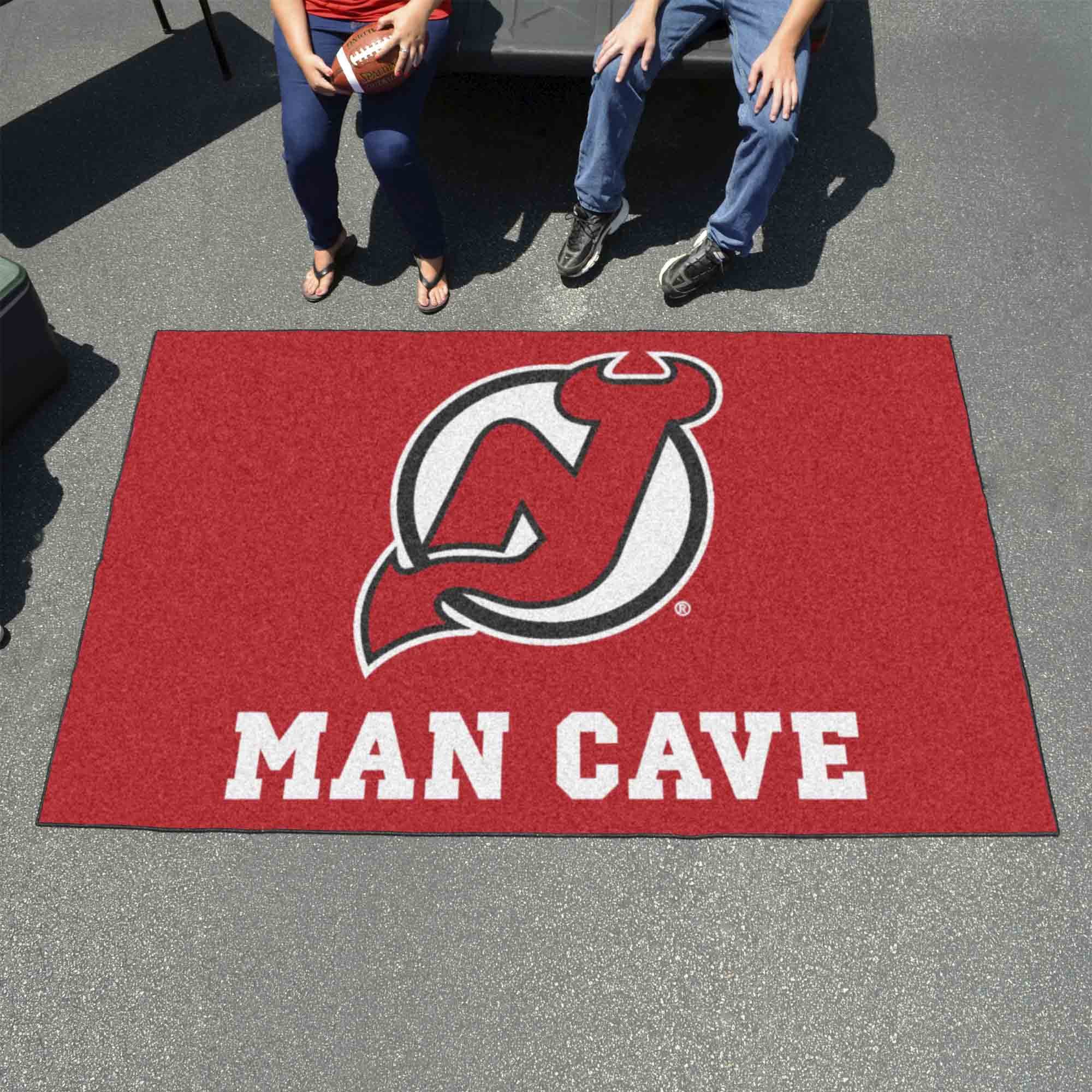 New Jersey Devils Man Cave Ulti-Mat Rug - 5ft. x 8ft.