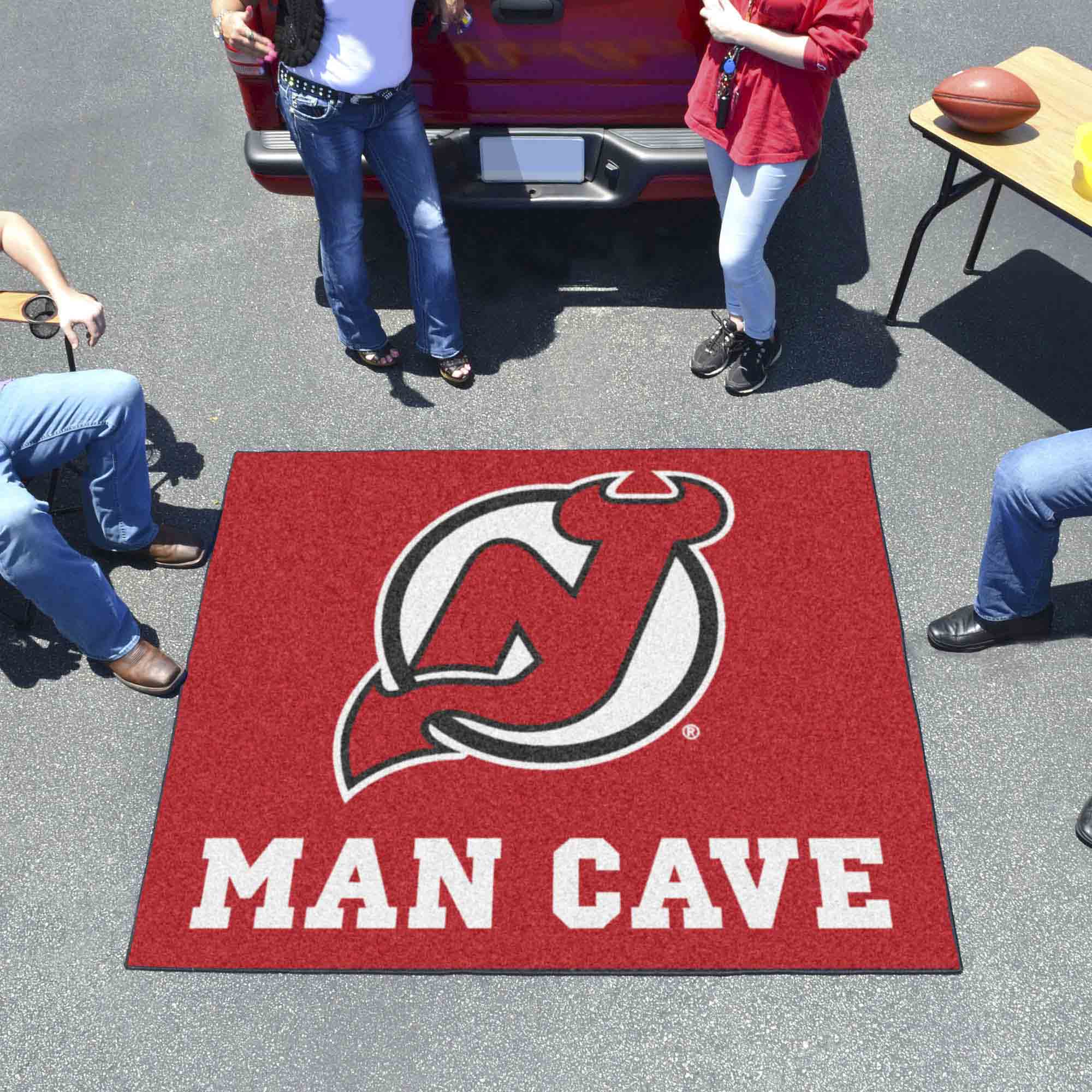 New Jersey Devils Man Cave Tailgater Rug - 5ft. x 6ft.