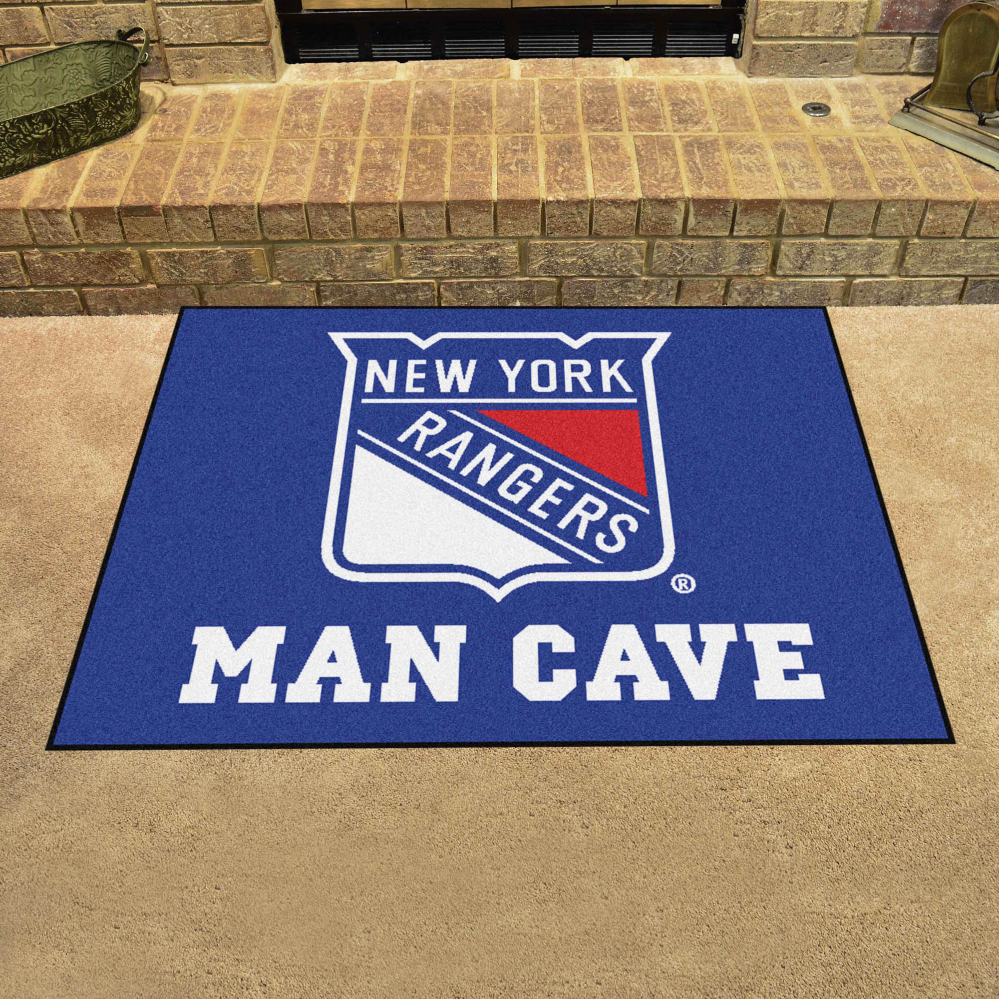 New York Rangers Man Cave All-Star Rug - 34 in. x 42.5 in. - New York Rangers