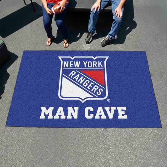 New York Rangers Man Cave Ulti-Mat Rug - 5ft. x 8ft.