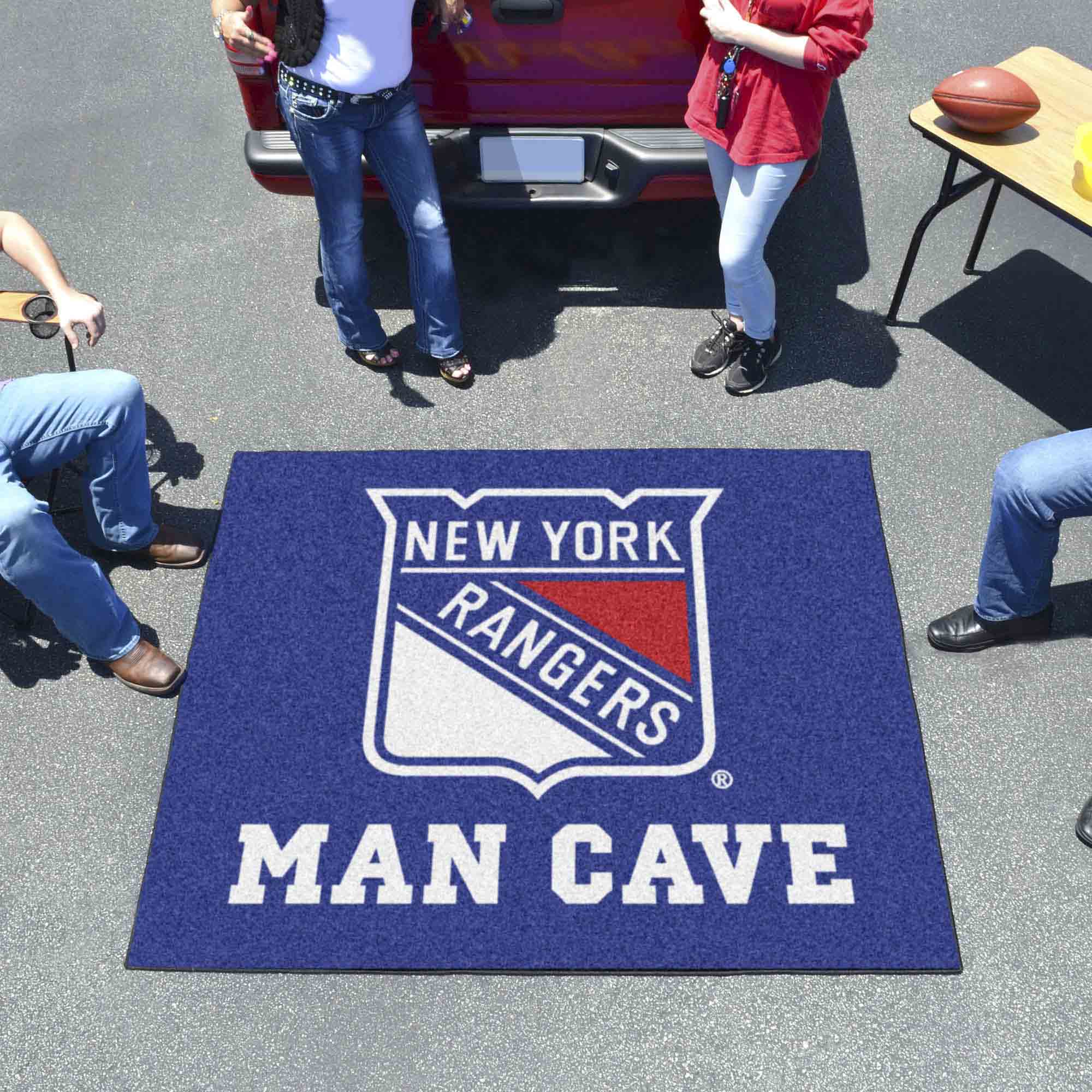 New York Rangers Man Cave Tailgater Rug - 5ft. x 6ft. - New York Rangers