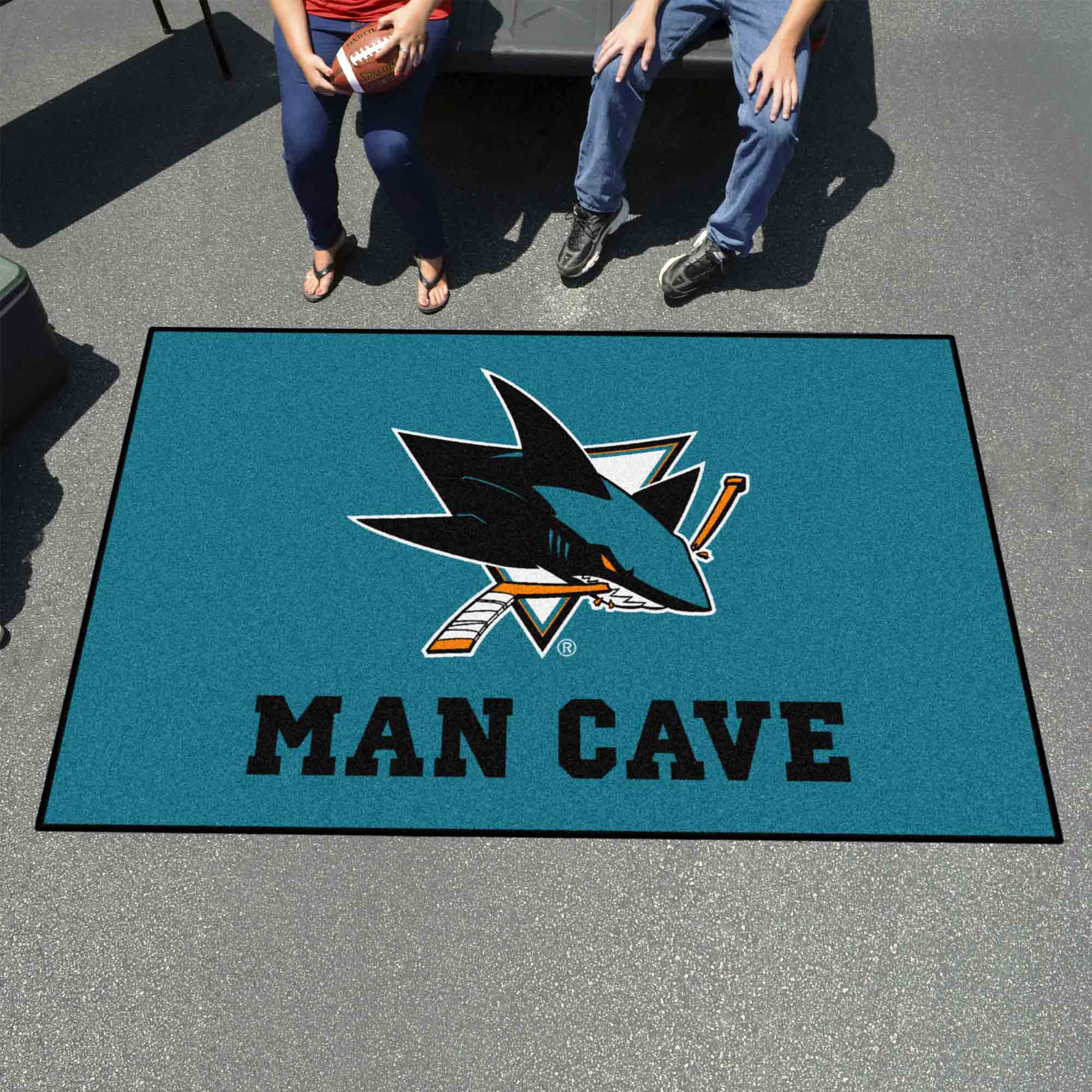 San Jose Sharks Man Cave Ulti-Mat Rug - 5ft. x 8ft.