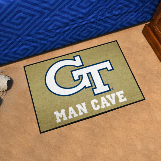 Georgia Tech Yellow Jackets Man Cave Starter Mat Accent Rug - 19in. x 30in., GT