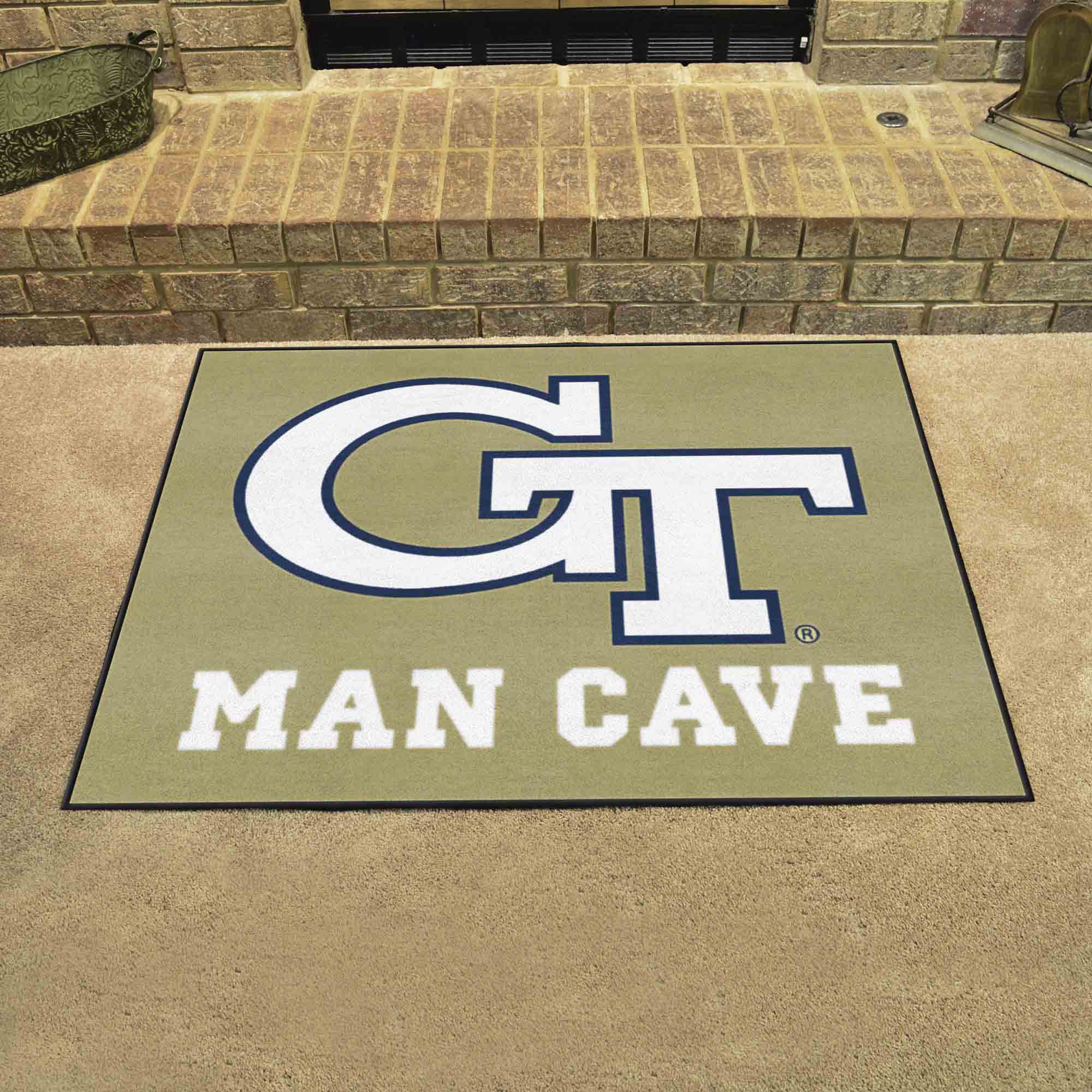 Georgia Tech Yellow Jackets Man Cave All-Star Rug - 34 in. x 42.5 in., GT