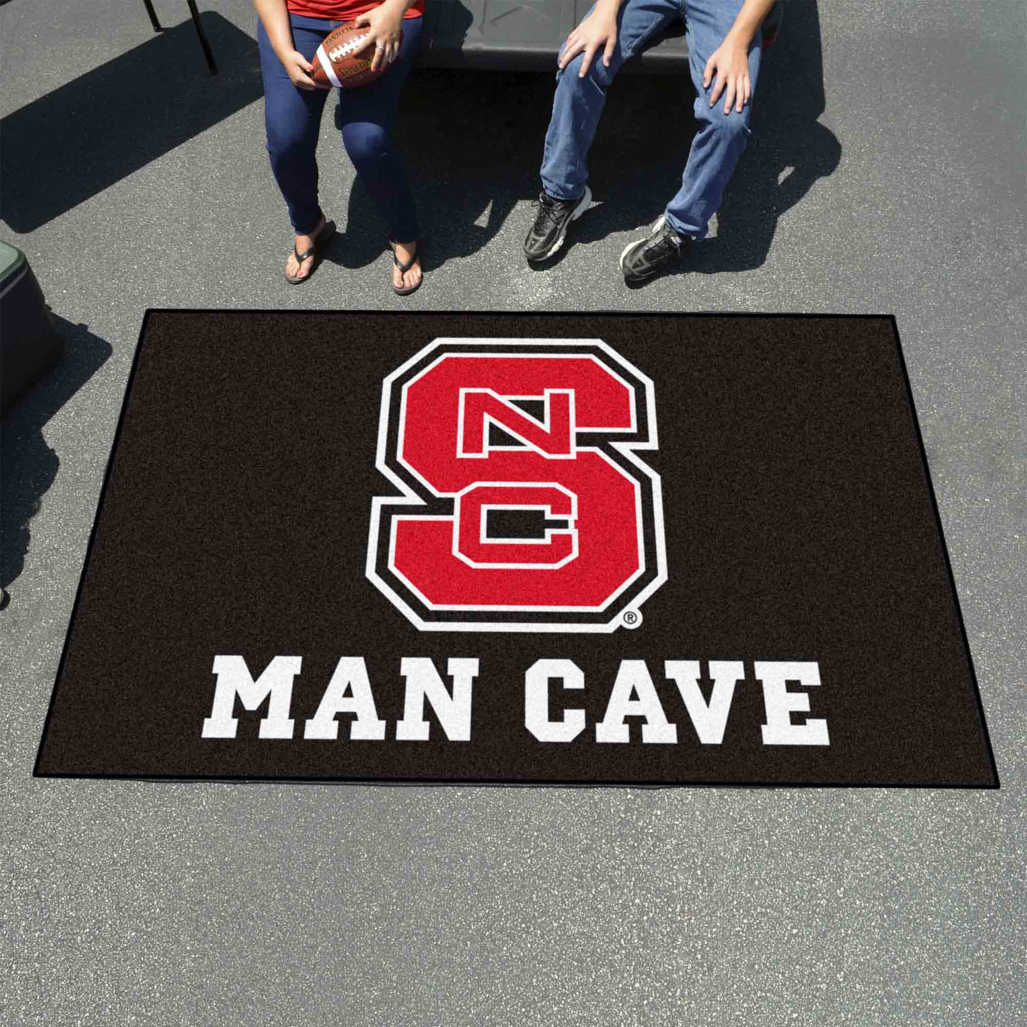 NC State Wolfpack Man Cave Ulti-Mat Rug - 5ft. x 8ft., NSC Logo - NC State