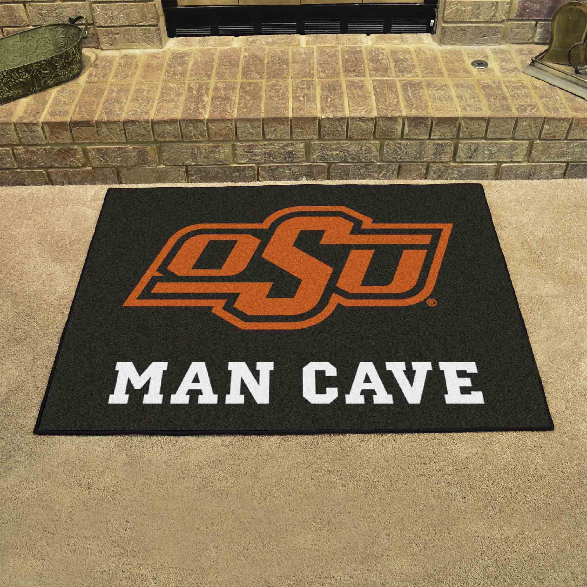 Oklahoma State Cowboys Man Cave All-Star Rug - 34 in. x 42.5 in.