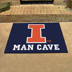 Illinois Illini Man Cave All-Star Rug - 34 in. x 42.5 in.