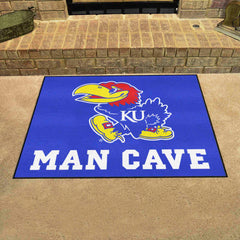 Kansas Jayhawks Man Cave All-Star Rug - 34 in. x 42.5 in.