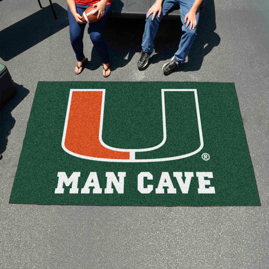 Miami Hurricanes Man Cave Ulti-Mat Rug - 5ft. x 8ft.