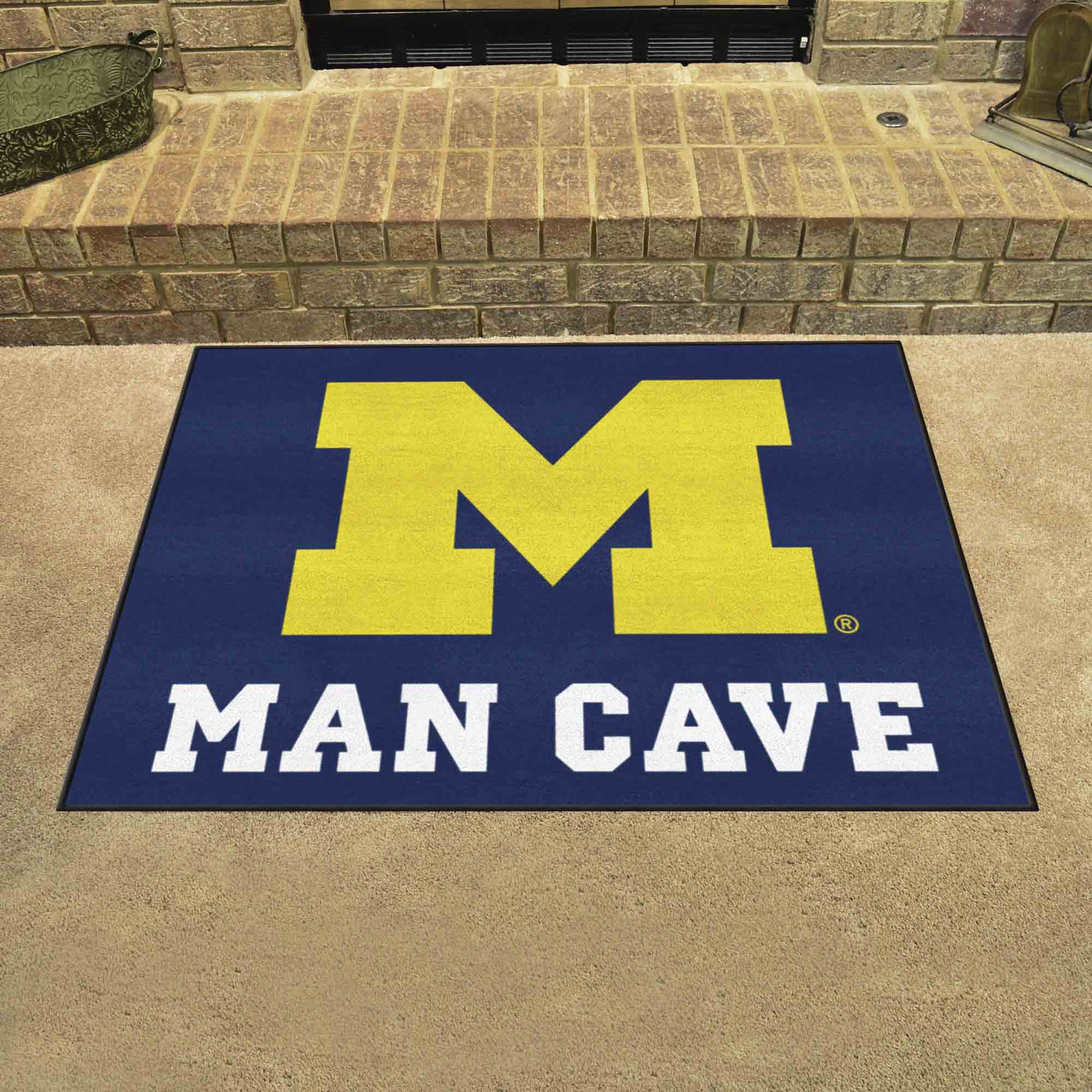 Michigan Wolverines Man Cave All-Star Rug - 34 in. x 42.5 in.