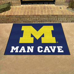 Michigan Wolverines Man Cave All-Star Rug - 34 in. x 42.5 in. - Michigan