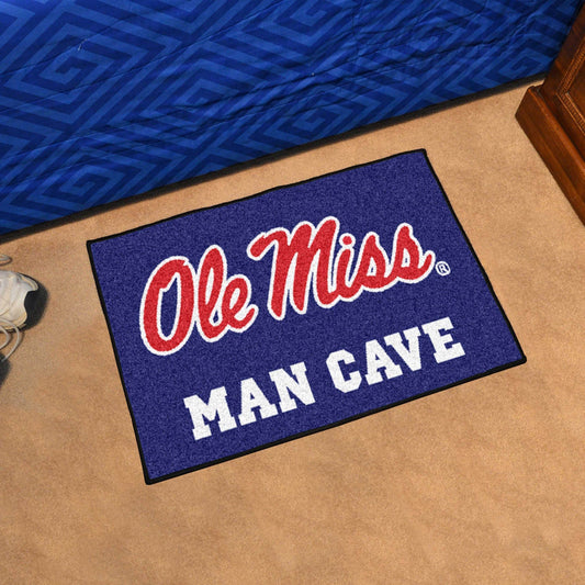 Ole Miss Rebels Man Cave Starter Mat Accent Rug - 19in. x 30in. - Ole Miss