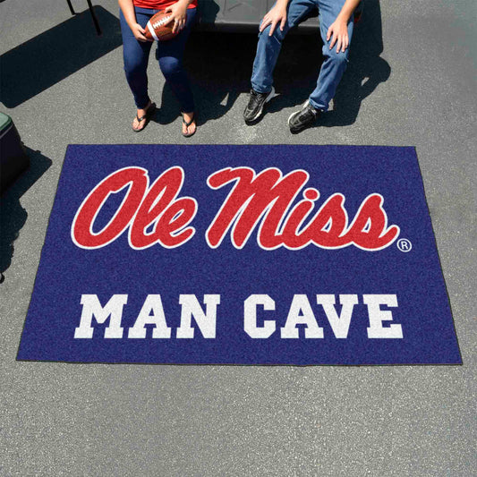 Ole Miss Rebels Man Cave Ulti-Mat Rug - 5ft. x 8ft.