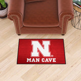 Nebraska Cornhuskers Man Cave Starter Mat Accent Rug - 19in. x 30in.