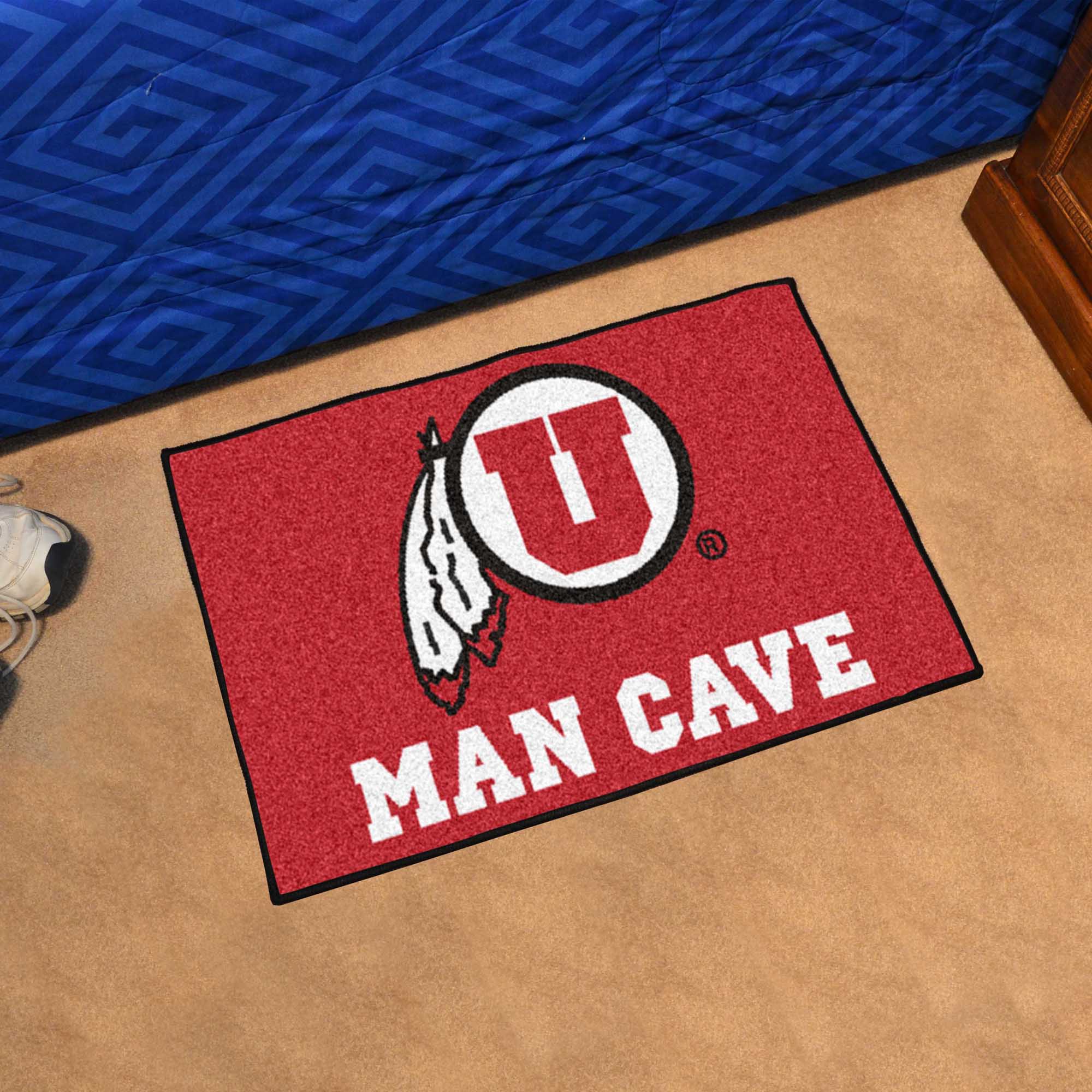 Utah Utes Man Cave Starter Mat Accent Rug - 19in. x 30in.