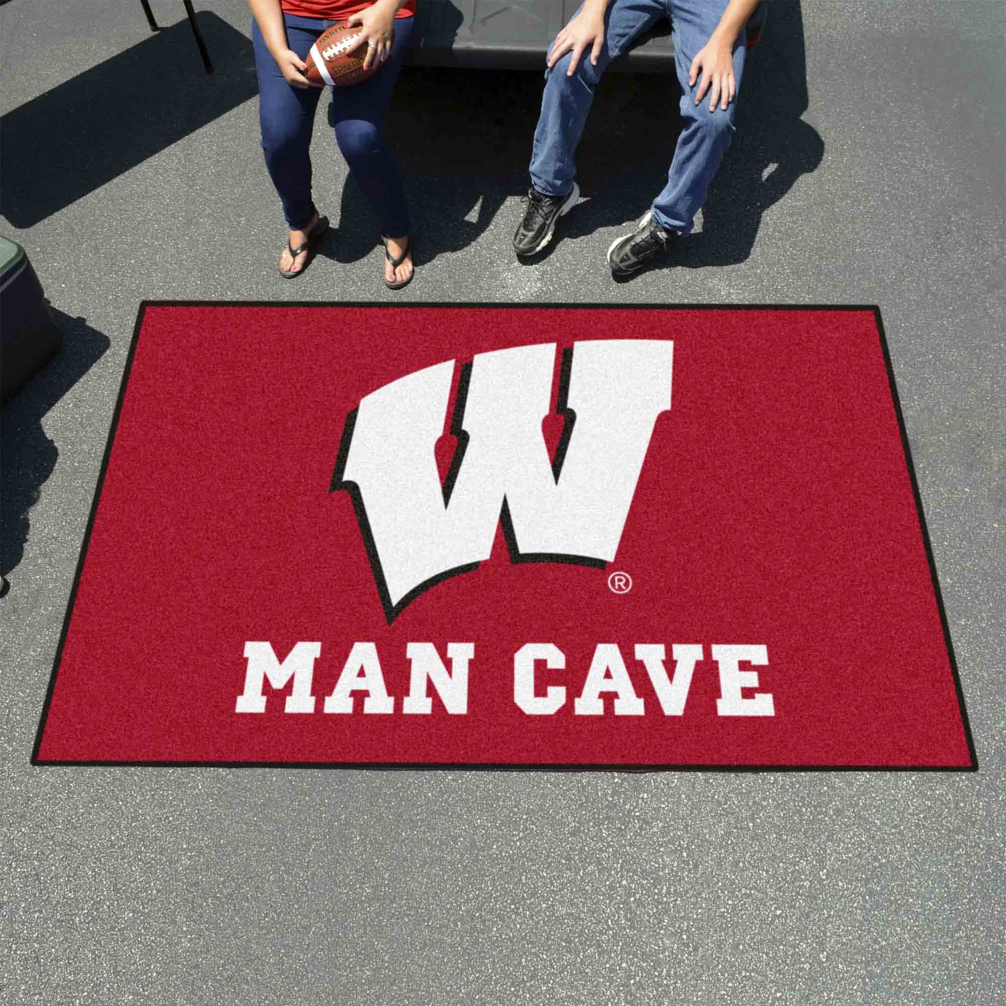 Wisconsin Badgers Man Cave Ulti-Mat Rug - 5ft. x 8ft.