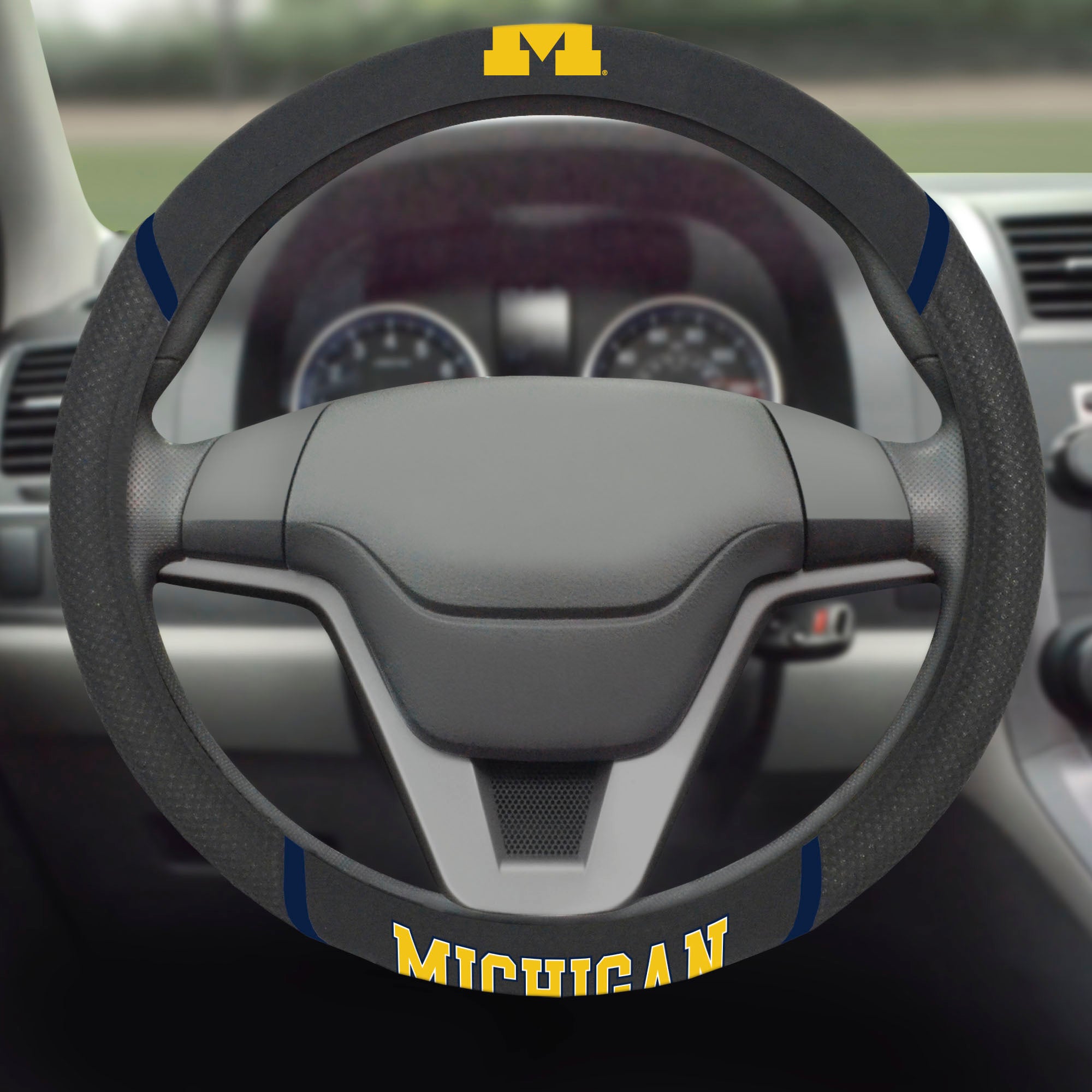 Michigan Wolverines Embroidered Steering Wheel Cover