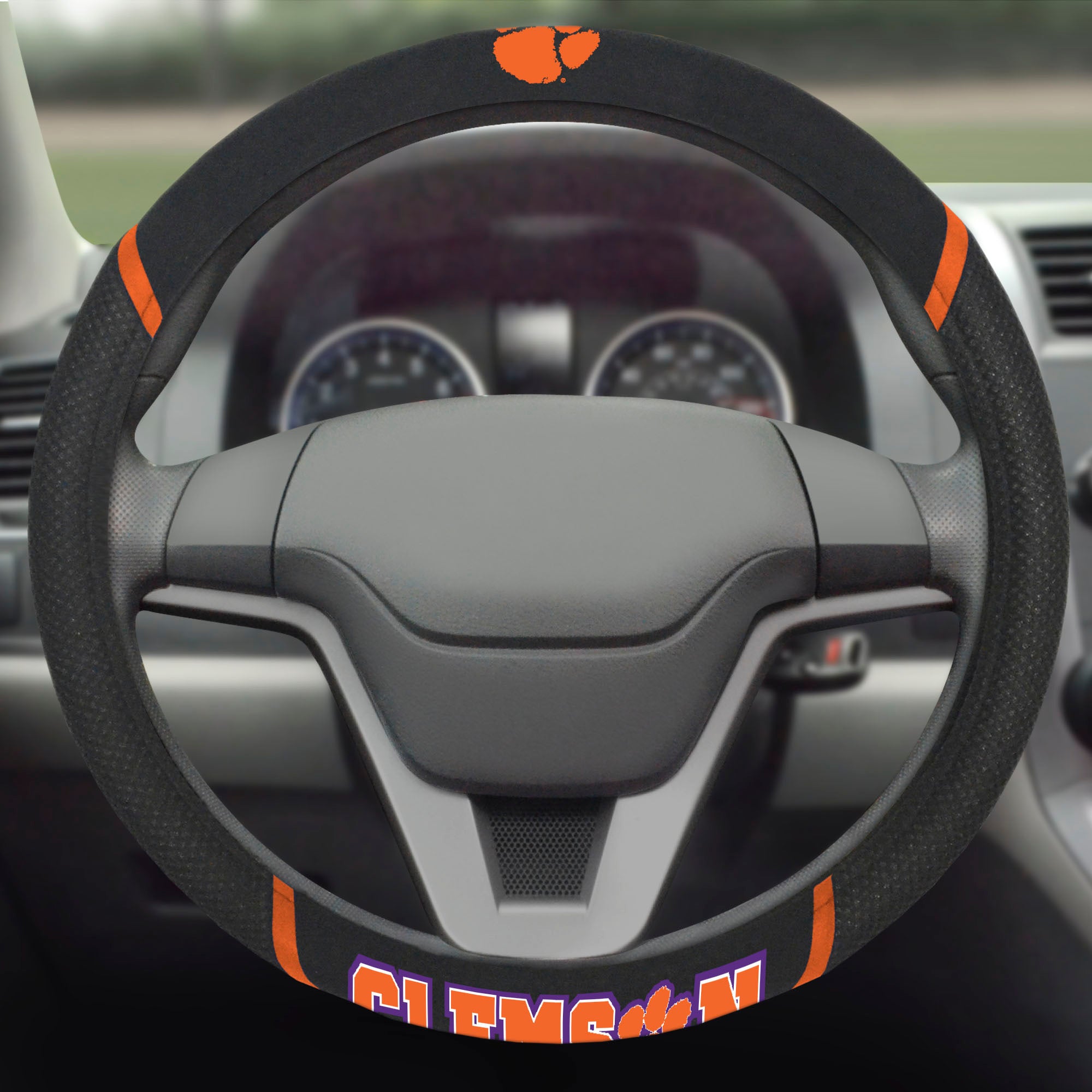 Clemson Tigers Embroidered Steering Wheel Cover