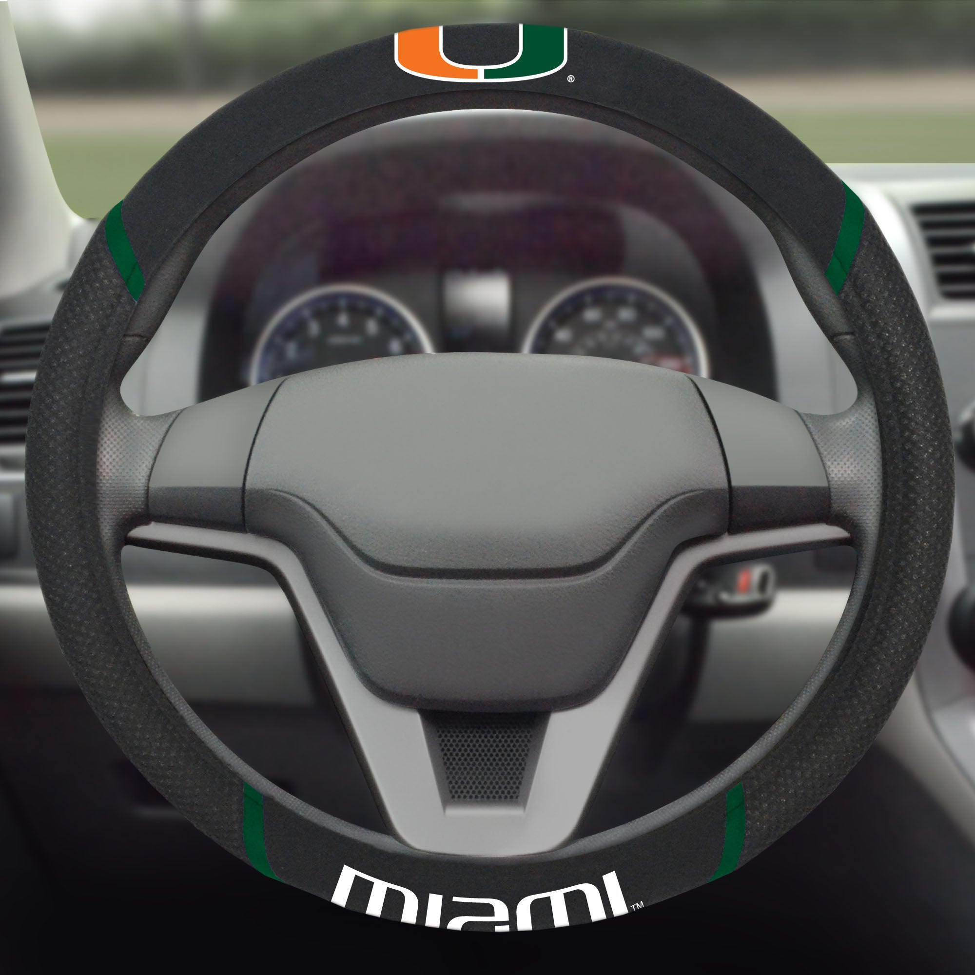 Miami Hurricanes Embroidered Steering Wheel Cover