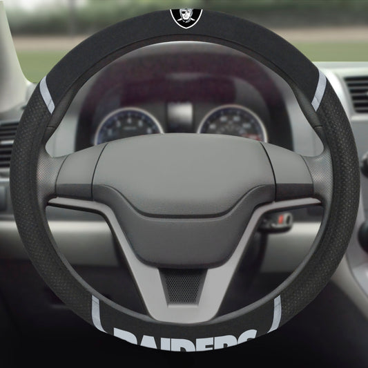 Las Vegas Raiders Embroidered Steering Wheel Cover