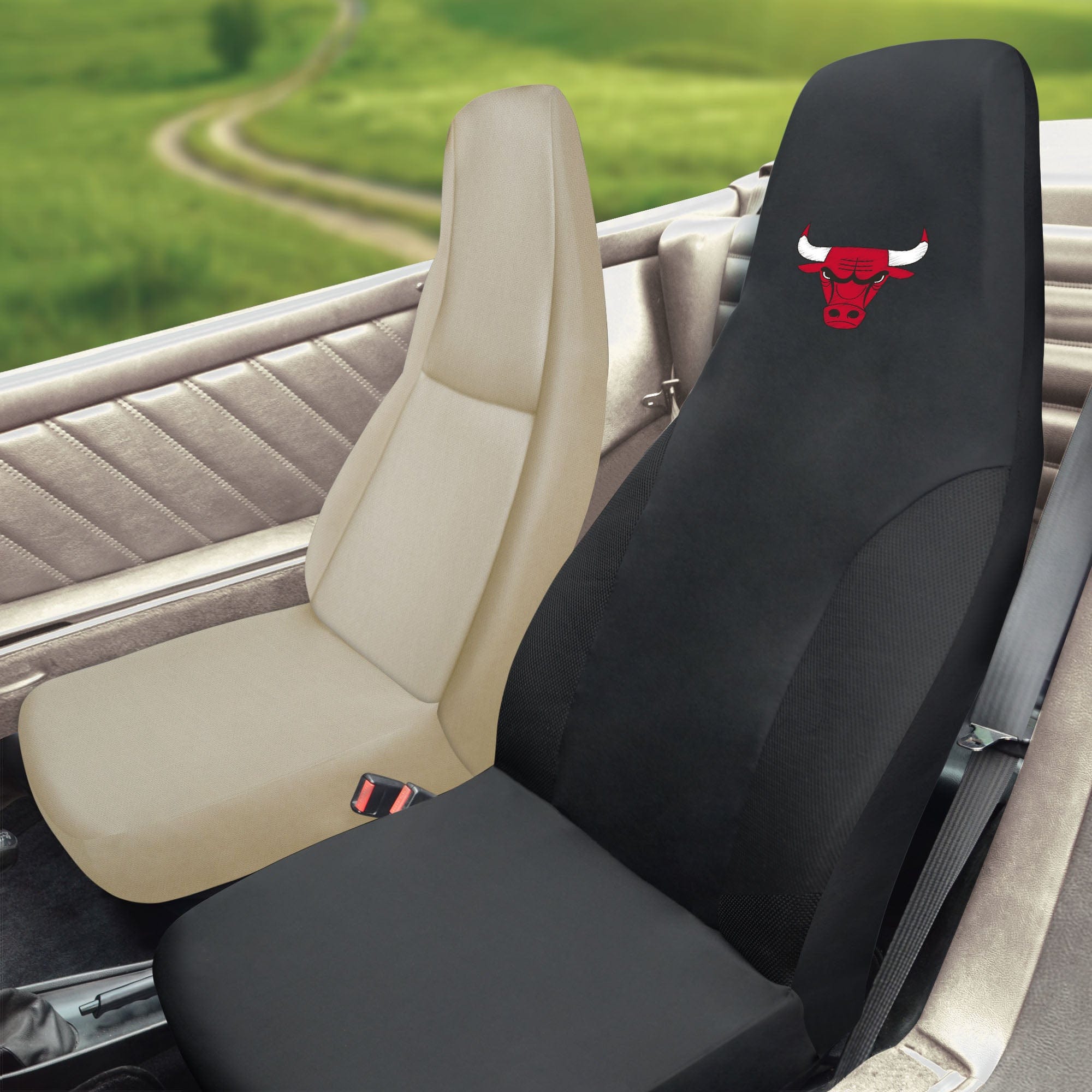 Chicago Bulls Embroidered Seat Cover - Chicago Bulls