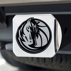 Dallas Mavericks Chrome Metal Hitch Cover with Chrome Metal 3D Emblem - Dallas Mavericks