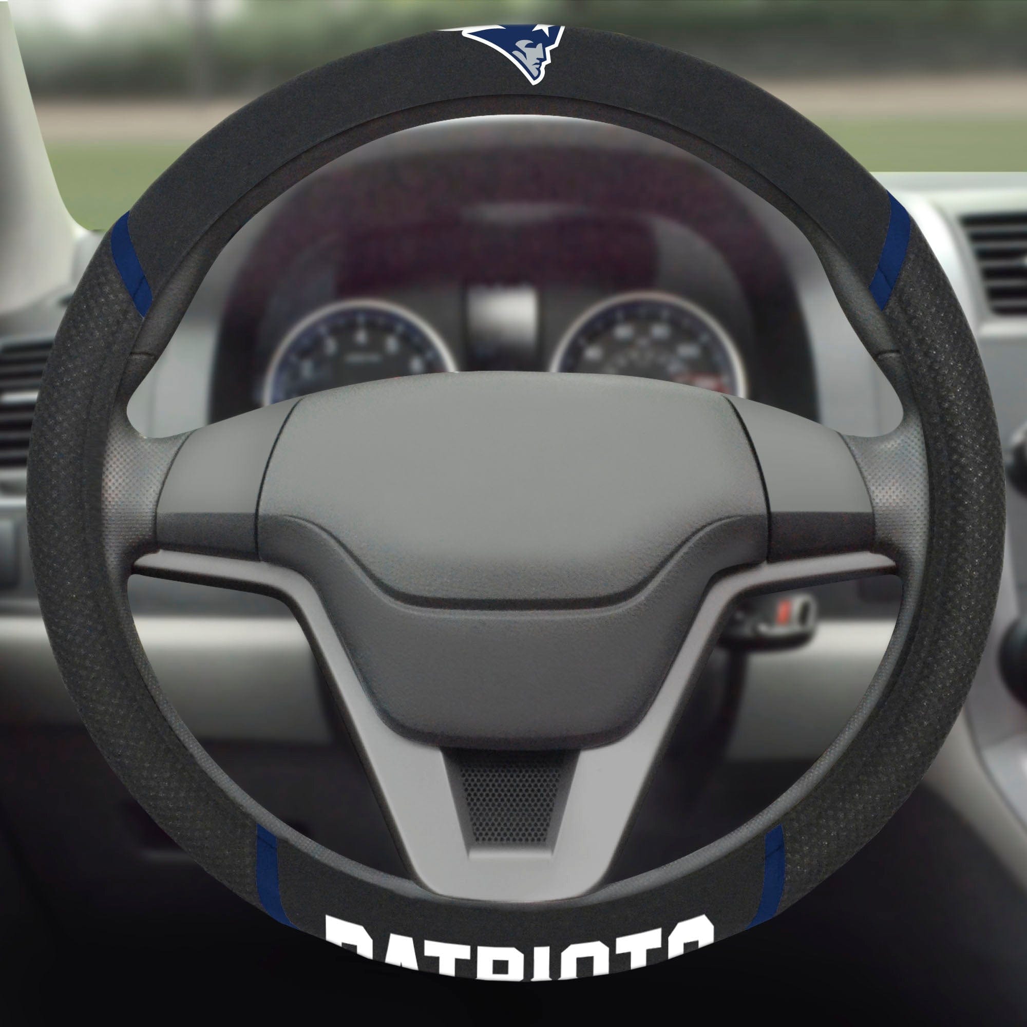 New England Patriots Embroidered Steering Wheel Cover - New England Patriots