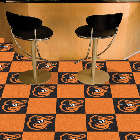 Baltimore Orioles Team Carpet Tiles - 45 Sq Ft. - Baltimore Orioles