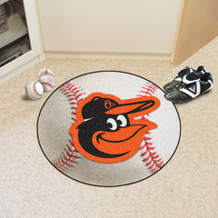 Baltimore Orioles Baseball Rug - 27in. Diameter - Baltimore Orioles