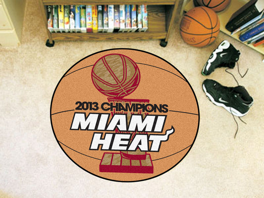 Miami Heat 2013 NBA Champions Basketball Rug - 27in. Diameter